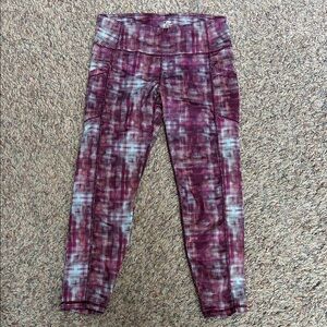 Pro Player Maroon and White Patterned Leggings